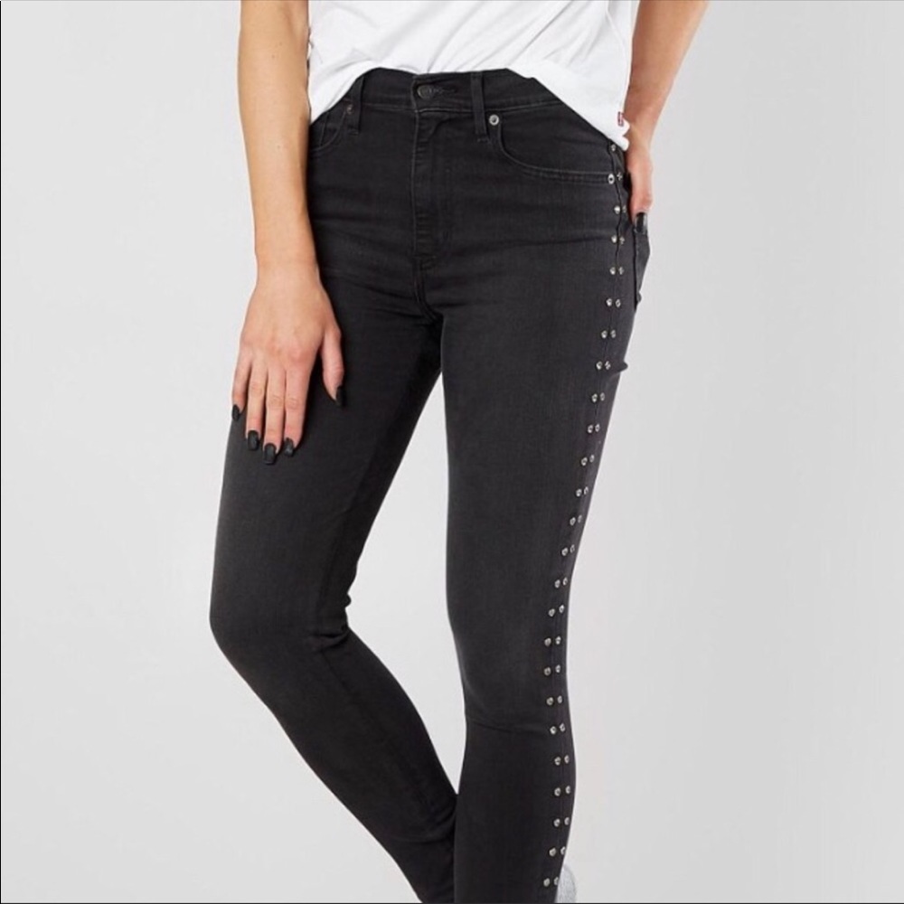 NWT Levi's Mile High Super Skinny  Black Jeans 25